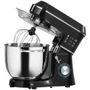 Impastatrice Planetaria 1400W con Ciotola 7L e 6 Velocità Gancio Impastatore Frusta e Sbattitore Nero      