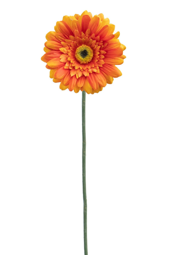 Set 12 Fiori Artificiali di Gerbera Altezza 63 cm Arancio acquista