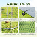 Pollaio per Galline da Esterno 280x170x190 cm con Tetto Impermeabile e Serratura in Acciaio Zincato Argento      