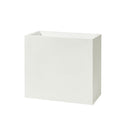 Vaso Rettangolare Indoor e Outdoor Tera Schio Tower Chalk 99x39 cm in Plastica Bianco Gesso 
