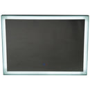 Specchio con Lampada Led e Antiappannamento in Alluminio Cromato Argento 80x60 cm 
