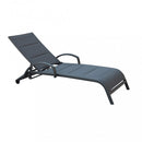 Lettino Prendisole da Giardino Malaga Impilabili 196,5x71x92,5 h cm in Alluminio Antracite