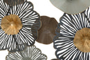 Pannello Flower Circl 155x8,5x85 cm in Ferro Multicolor