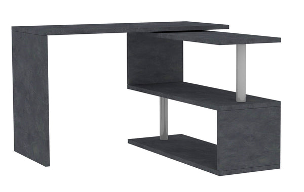 Scrivania con Gamba ad S Girevole 120/65x50x75 cm Volta Ardesia acquista