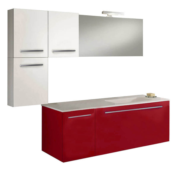 Mobile da Bagno sospeso Samoa 09 Laccato Rosso TFT sconto