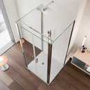 Box Doccia 3 Lati 2 Ante Saloon in Cristallo Trasparente 6mm H195 Bonussi Marty Varie Misure