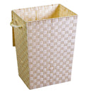 Cesto Portabiancheria in poliestere crema rettangolare cm 40x30xh53