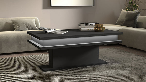Tavolino Soggiorno 100x55x42 cm Little Big con LED Grigio Antracite Opaco acquista