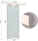 Porta Scorrevole Vetrata 90x205 cm Temperata Satinata 