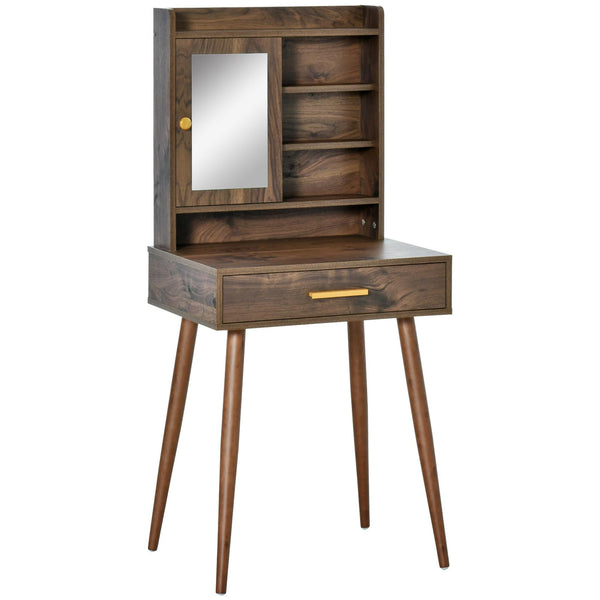 prezzo Consolle Trucco con Specchio 60x45x134 cm in Legno con Specchio Noce