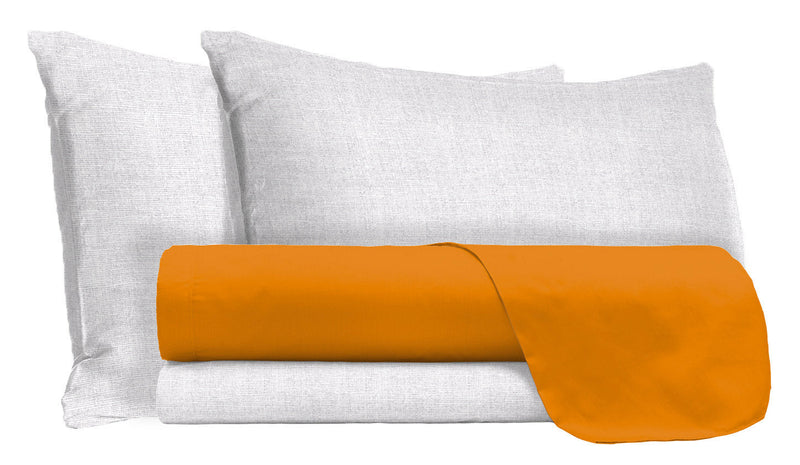 Set Lenzuola Sopra Sotto e Federe in Cotone Zucca Varie Misure