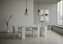Consolle Allungabile 90-204x48x77 cm in Nobilitato Bianco