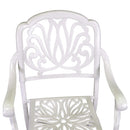 Set Tavolo e 4 Sedie da Giardino in Alluminio Maryland Bianco