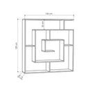 Libreria Moderna 129x125x22 cm in MDF Labirent Antracite