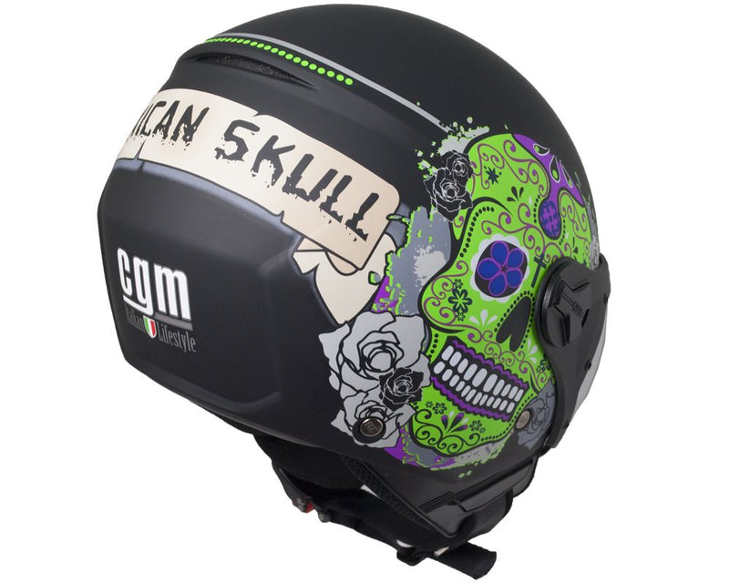 Casco Jet per Scooter Visiera Sagomata CGM Cancun 107S Nero Opaco