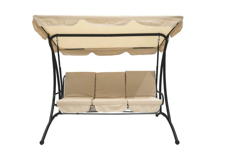 Dondolo da Giardino 3 Posti in Metallo Soriani Avorio