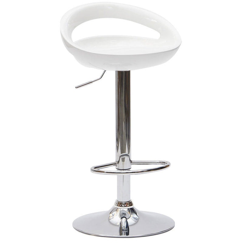 Sgabello con Alzata a Gas e Seduta Girevole in Abs Vandi Bianco