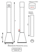 Posacenere a Colonna Ø24,3 cm in Acciaio Cromato 3,5L per Esterno Seconda Scelta