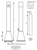 Posacenere a Colonna Ø24,3 cm in Acciaio Cromato 3,5L per Esterno Seconda Scelta