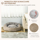 Cuccia Imbottita per Cani e Gatti 85x85x35 cm in Tessuto Grigio
