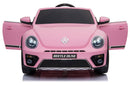 Macchina Elettrica per Bambini 12V con Licenza Volkswagen Maggiolino Rosa