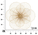 Pannello Flower Stick 58,5x7,5x55 cm in Ferro Oro