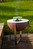 Barbecue a Legna Ø80x80 cm Iris in Acciaio Nero Alta Temperatura