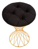 Pouf Tower Nero Ø 41x50 cm in Ferro 