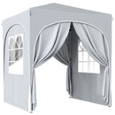 Gazebo Pieghevole da Giardino 200x200 cm UPF50+ Portatile in Tessuto Oxford Grigio Chiaro      