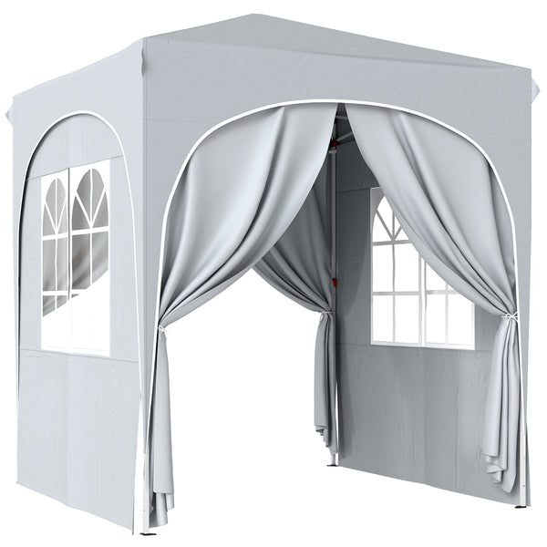online Gazebo Pieghevole da Giardino 200x200 cm UPF50+ Portatile in Tessuto Oxford Grigio Chiaro