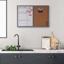 Bacheca Memo Lavagna Magnetica Bianca e Sughero Combinata 60x40cm Casa Ufficio