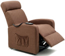 Poltrona Alzapersona Elettrica 1 Motore Reclinabile a Motore in Tessuto Marta Marrone