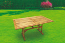 Tavolo da Giardino Rettangolare 150x90 cm in Legno di Acacia Soriani Bali