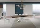 Tavolo Allungabile 200-304x90x77 cm Volantis Tortora Telaio Bianco 