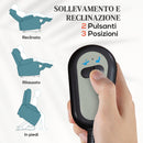 Poltrona Alzapersona Reclinabile 135° con Poggiapiedi e Telecomando 74x94x111 cm Blu  