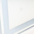 Specchio da Bagno Hercules con Illuminazione Led Frontale e Decorativa Alluminio e Vetro Emuca