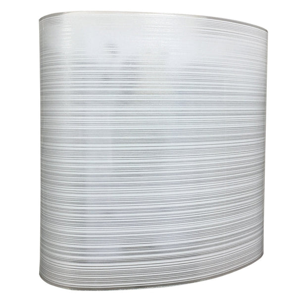 acquista Applique 1xE27 Montatura Bianca Vetro Lastra Bianco Righe E-Energy Cora
