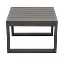 Tavolino Cuba 45x45x32 h cm in Alluminio Taupe