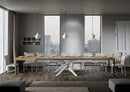 Tavolo Allungabile 200-460x90x77 cm Volantis Quercia Natura Telaio Bianco 