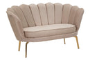 Divano 2 Posti 136x76x78 cm in Tessuto Imbottito