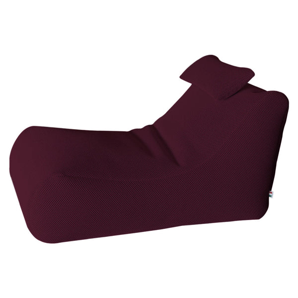 acquista Lettino Chaise Lounge 120x70x65 cm con Cuscino in Poliestere Armonia Bordeaux