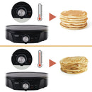 Crepiera Elettrica Antiaderente 1200W Kooper Goody Nera