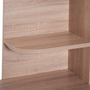 Scrivania da Ufficio con Cassetti e Libreria Legno Bianco e Rovere 120x65.5x138.5 cm 