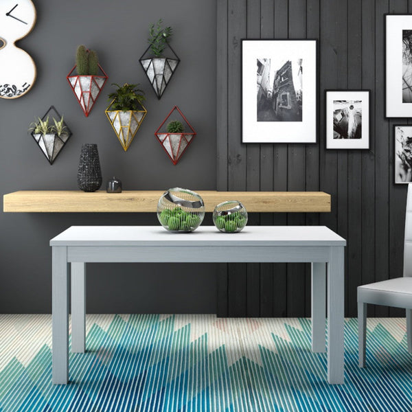 online Tavolo allungabile Elindo 160/200/240x90 cm bianco frassinato