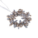 Set 12 Giro Candela con Bacche Ø7 cm Champagne