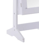 Armadio Portagioie a Specchio con 20 Luci LED Bianco 40x37x146 cm 
