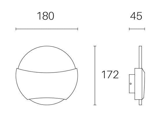 Applique da Esterno a LED 6W+6W 3000K Sovil Bianco