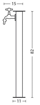 Fontana da Giardino con Rubinetto Belfer 42/RE Ruggine