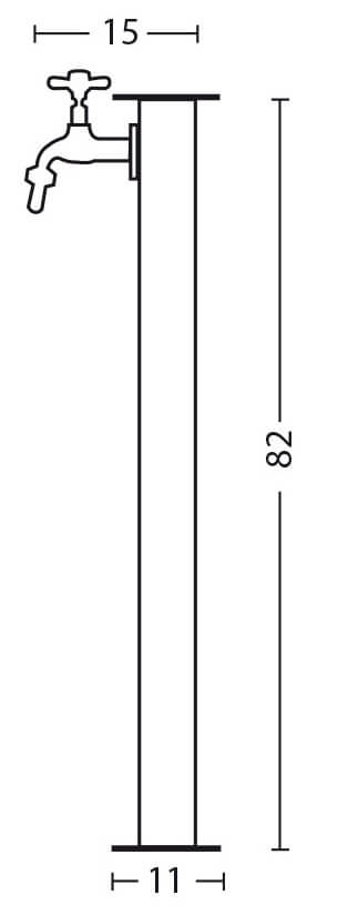 Fontana da Giardino con Rubinetto Belfer 42/RE Tortora