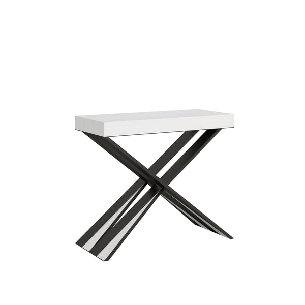 prezzo Consolle Allungabile 90-300x40x77 cm in Nobilitato Bianco